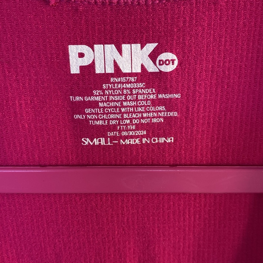 PINK DOT Rhinestone Ribbed Crop Tank Top - Picture 3 of 4